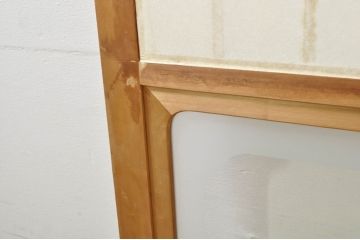 中古　和の空間づくりにおすすめの擦り上げ障子戸2枚セット(建具、擦上障子戸、雪見障子戸、引き戸)(R-077443)