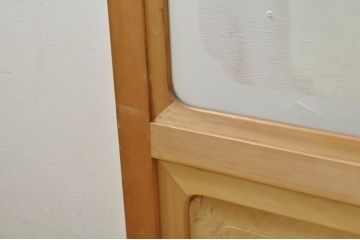 中古　和の空間づくりにおすすめの擦り上げ障子戸2枚セット(建具、擦上障子戸、雪見障子戸、引き戸)(R-077443)