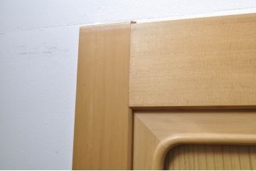 中古　落ち着いた和の空間を演出する組子入りガラス帯戸4枚セット(建具、引き戸、板戸)(R-077444)