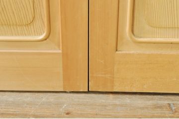 中古　落ち着いた和の空間を演出する組子入りガラス帯戸4枚セット(建具、引き戸、板戸)(R-077444)