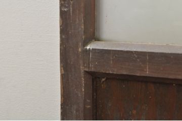 アンティーク建具　大正ロマンな雰囲気を盛り上げるガラス戸2枚セット(引き戸)(R-077445)