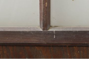アンティーク建具　大正ロマンな雰囲気を盛り上げるガラス戸2枚セット(引き戸)(R-077445)