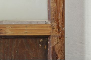 アンティーク建具　大正ロマンな雰囲気を盛り上げるガラス戸2枚セット(引き戸)(R-077445)