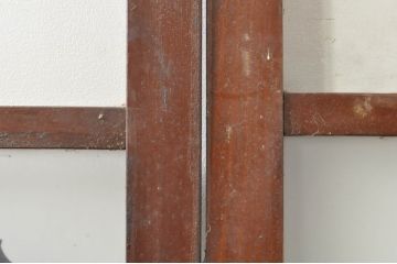 アンティーク建具　大正ロマンな雰囲気を盛り上げるガラス戸2枚セット(引き戸)(R-077445)