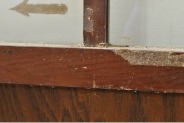 アンティーク建具　大正ロマンな雰囲気を盛り上げるガラス戸2枚セット(引き戸)(R-077445)