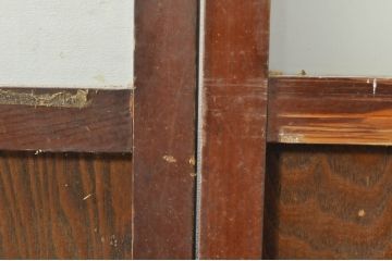 アンティーク建具　大正ロマンな雰囲気を盛り上げるガラス戸2枚セット(引き戸)(R-077445)