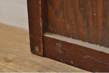 アンティーク建具　大正ロマンな雰囲気を盛り上げるガラス戸2枚セット(引き戸)(R-077445)