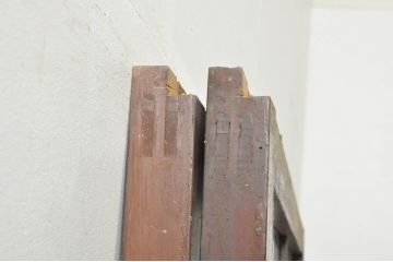 アンティーク建具　大正ロマンな雰囲気を盛り上げるガラス戸2枚セット(引き戸)(R-077445)