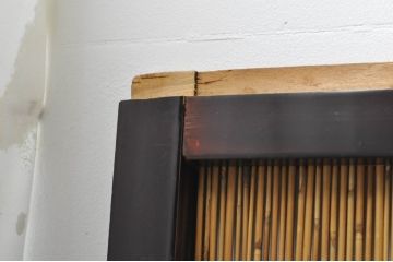 アンティーク建具　漆塗りの枠　透かし彫り入り　涼しげな和の空間を演出する夏戸4枚セット(引き戸、簾戸、簀戸、葭戸、夏障子、御簾戸、すど)(R-077446)