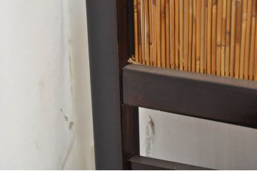 アンティーク建具　漆塗りの枠　透かし彫り入り　涼しげな和の空間を演出する夏戸4枚セット(引き戸、簾戸、簀戸、葭戸、夏障子、御簾戸、すど)(R-077446)