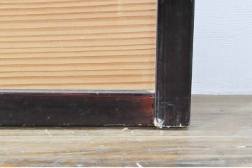 アンティーク建具　漆塗りの枠　透かし彫り入り　涼しげな和の空間を演出する夏戸4枚セット(引き戸、簾戸、簀戸、葭戸、夏障子、御簾戸、すど)(R-077446)