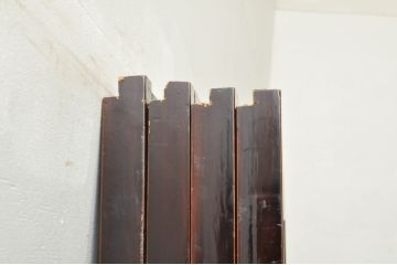 アンティーク建具　漆塗りの枠　透かし彫り入り　涼しげな和の空間を演出する夏戸4枚セット(引き戸、簾戸、簀戸、葭戸、夏障子、御簾戸、すど)(R-077446)