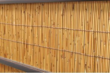 アンティーク建具　漆塗りの枠　透かし彫り入り　涼しげな和の空間を演出する夏戸4枚セット(引き戸、簾戸、簀戸、葭戸、夏障子、御簾戸、すど)(R-077447)