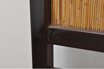 アンティーク建具　漆塗りの枠　透かし彫り入り　涼しげな和の空間を演出する夏戸4枚セット(引き戸、簾戸、簀戸、葭戸、夏障子、御簾戸、すど)(R-077447)