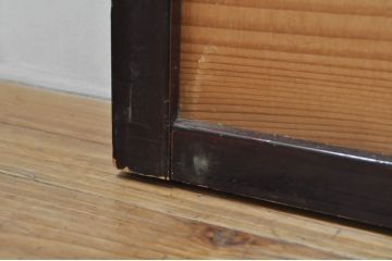 アンティーク建具　漆塗りの枠　透かし彫り入り　涼しげな和の空間を演出する夏戸4枚セット(引き戸、簾戸、簀戸、葭戸、夏障子、御簾戸、すど)(R-077447)