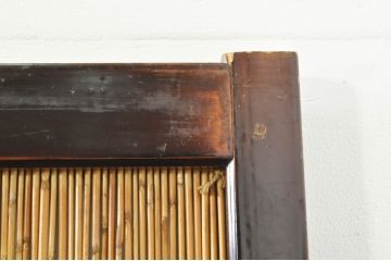 アンティーク建具　漆塗りの枠　透かし彫り入り　涼しげな和の空間を演出する夏戸4枚セット(引き戸、簾戸、簀戸、葭戸、夏障子、御簾戸、すど)(R-077447)