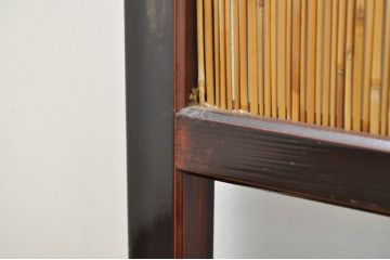アンティーク建具　漆塗りの枠　透かし彫り入り　涼しげな和の空間を演出する夏戸4枚セット(引き戸、簾戸、簀戸、葭戸、夏障子、御簾戸、すど)(R-077447)