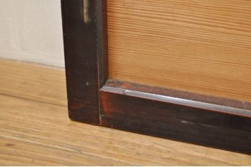 アンティーク建具　漆塗りの枠　透かし彫り入り　涼しげな和の空間を演出する夏戸4枚セット(引き戸、簾戸、簀戸、葭戸、夏障子、御簾戸、すど)(R-077447)