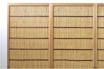 ビンテージ建具　つづれガラス　涼しげな和の空間を演出する幅狭夏戸4枚セット(引き戸、簾戸、簀戸、葭戸、すど、夏障子、ヴィンテージ)(R-077448)
