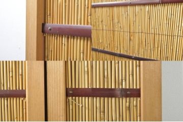 ビンテージ建具　つづれガラス　涼しげな和の空間を演出する幅狭夏戸4枚セット(引き戸、簾戸、簀戸、葭戸、すど、夏障子、ヴィンテージ)(R-077448)