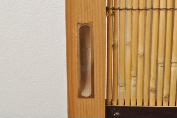 ビンテージ建具　つづれガラス　涼しげな和の空間を演出する幅狭夏戸4枚セット(引き戸、簾戸、簀戸、葭戸、すど、夏障子、ヴィンテージ)(R-077448)