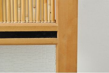 ビンテージ建具　つづれガラス　涼しげな和の空間を演出する幅狭夏戸4枚セット(引き戸、簾戸、簀戸、葭戸、すど、夏障子、ヴィンテージ)(R-077448)