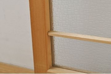 ビンテージ建具　つづれガラス　涼しげな和の空間を演出する幅狭夏戸4枚セット(引き戸、簾戸、簀戸、葭戸、すど、夏障子、ヴィンテージ)(R-077448)