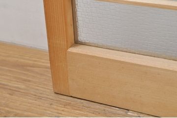 ビンテージ建具　つづれガラス　涼しげな和の空間を演出する幅狭夏戸4枚セット(引き戸、簾戸、簀戸、葭戸、すど、夏障子、ヴィンテージ)(R-077448)