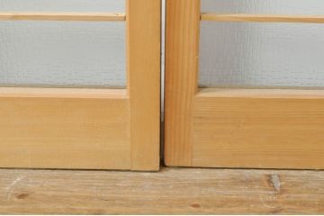 ビンテージ建具　つづれガラス　涼しげな和の空間を演出する幅狭夏戸4枚セット(引き戸、簾戸、簀戸、葭戸、すど、夏障子、ヴィンテージ)(R-077448)
