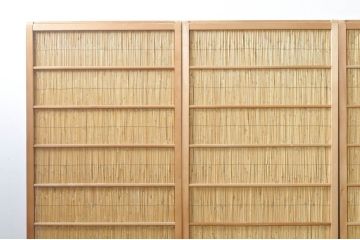 ビンテージ建具　つづれガラス　涼しげな和の空間を演出する幅狭夏戸4枚セット(引き戸、簾戸、簀戸、葭戸、すど、夏障子、ヴィンテージ)(R-077448)