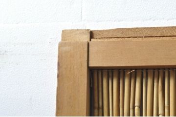 ビンテージ建具　つづれガラス　涼しげな和の空間を演出する幅狭夏戸4枚セット(引き戸、簾戸、簀戸、葭戸、すど、夏障子、ヴィンテージ)(R-077448)