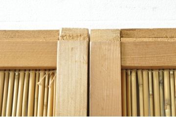 ビンテージ建具　つづれガラス　涼しげな和の空間を演出する幅狭夏戸4枚セット(引き戸、簾戸、簀戸、葭戸、すど、夏障子、ヴィンテージ)(R-077448)