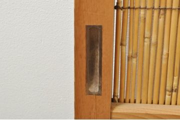 ビンテージ建具　つづれガラス　涼しげな和の空間を演出する幅狭夏戸4枚セット(引き戸、簾戸、簀戸、葭戸、すど、夏障子、ヴィンテージ)(R-077448)