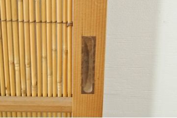 ビンテージ建具　つづれガラス　涼しげな和の空間を演出する幅狭夏戸4枚セット(引き戸、簾戸、簀戸、葭戸、すど、夏障子、ヴィンテージ)(R-077448)