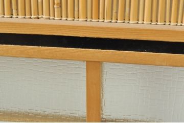 ビンテージ建具　つづれガラス　涼しげな和の空間を演出する幅狭夏戸4枚セット(引き戸、簾戸、簀戸、葭戸、すど、夏障子、ヴィンテージ)(R-077448)