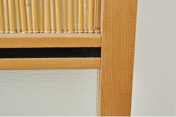 ビンテージ建具　つづれガラス　涼しげな和の空間を演出する幅狭夏戸4枚セット(引き戸、簾戸、簀戸、葭戸、すど、夏障子、ヴィンテージ)(R-077448)