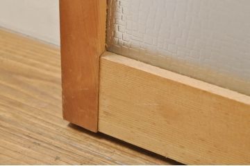 ビンテージ建具　つづれガラス　涼しげな和の空間を演出する幅狭夏戸4枚セット(引き戸、簾戸、簀戸、葭戸、すど、夏障子、ヴィンテージ)(R-077448)
