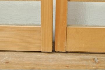 ビンテージ建具　つづれガラス　涼しげな和の空間を演出する幅狭夏戸4枚セット(引き戸、簾戸、簀戸、葭戸、すど、夏障子、ヴィンテージ)(R-077448)