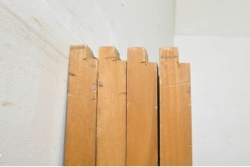 ビンテージ建具　つづれガラス　涼しげな和の空間を演出する幅狭夏戸4枚セット(引き戸、簾戸、簀戸、葭戸、すど、夏障子、ヴィンテージ)(R-077448)