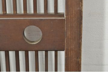 アンティーク建具　落ち着きのある和を演出する格子戸2枚セット(帯戸、引き戸)(R-077449)