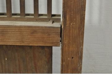 アンティーク建具　落ち着きのある和を演出する格子戸2枚セット(帯戸、引き戸)(R-077449)