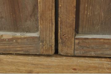 アンティーク建具　落ち着きのある和を演出する格子戸2枚セット(帯戸、引き戸)(R-077449)