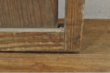 アンティーク建具　落ち着きのある和を演出する格子戸2枚セット(帯戸、引き戸)(R-077449)