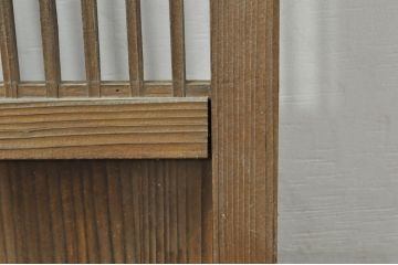 アンティーク建具　落ち着きのある和を演出する格子戸2枚セット(帯戸、引き戸)(R-077449)