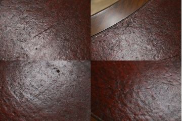 イギリスアンティーク　マホガニー材　パーケットリー(象嵌細工)　丸みを帯びた柔らかなフォルムが魅力的なキドニーデスク(両袖机、ニーホールデスク、コンソールテーブル、ワークデスク、在宅用、在宅ワーク用、英国)(R-077465)