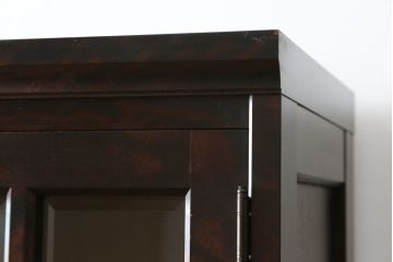 中古　北海道民芸家具　OM118　美しい木肌とシックな佇まいが魅力的なブックケース(食器棚、飾り棚、収納棚、戸棚)(R-077466)