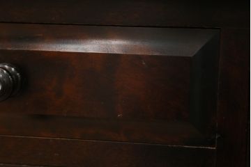 中古　北海道民芸家具　OM118　美しい木肌とシックな佇まいが魅力的なブックケース(食器棚、飾り棚、収納棚、戸棚)(R-077466)