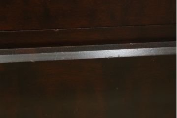 中古　北海道民芸家具　OM118　美しい木肌とシックな佇まいが魅力的なブックケース(食器棚、飾り棚、収納棚、戸棚)(R-077466)