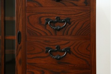 中古　美品　岩谷堂箪笥　力強い木目が魅力のサイドボード　(R-077469)