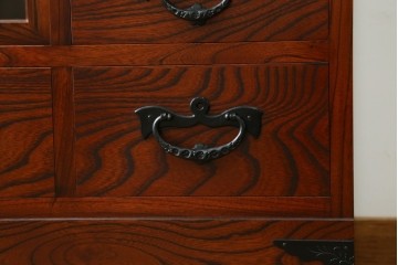 中古　美品　岩谷堂箪笥　力強い木目が魅力のサイドボード　(R-077469)